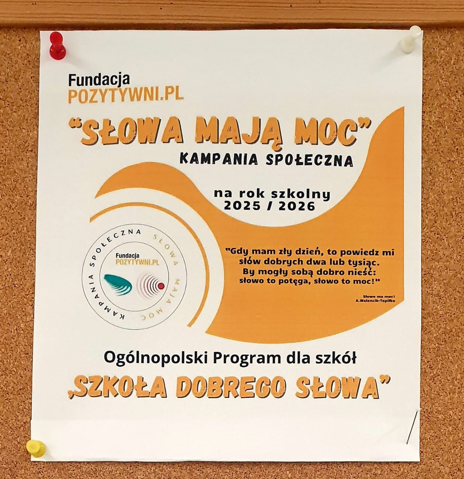 „Szkoła Dobrego Słowa” – szkolny program promujący życzliwość i empatię