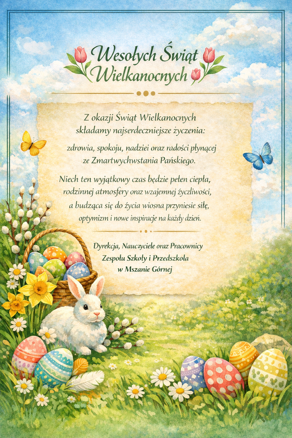 Życzenia z okazji Świąt Wielkanocnych