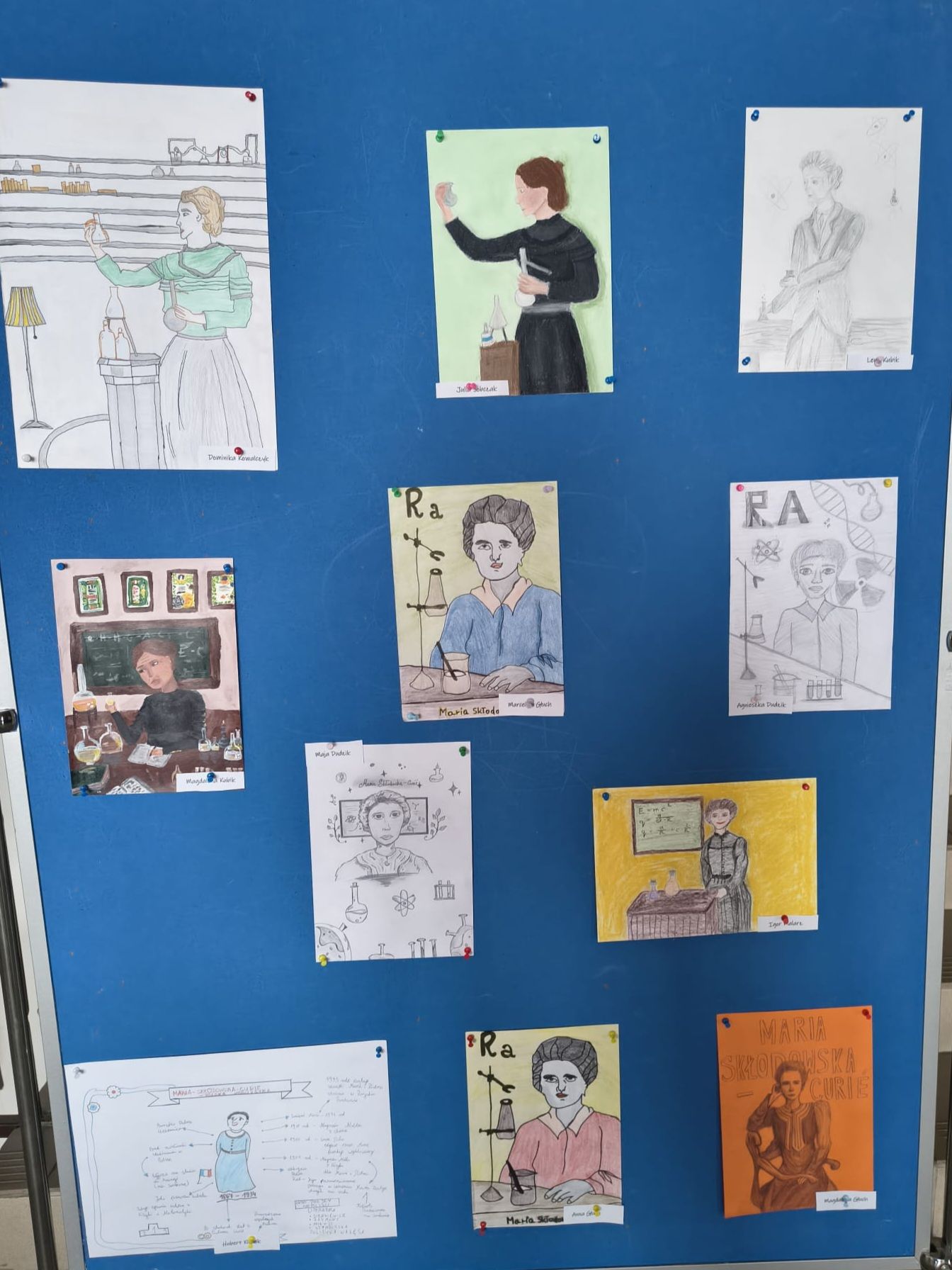 Szkolny konkurs fizyczno-artystyczny na portret Marii Skłodowskiej-Curie
